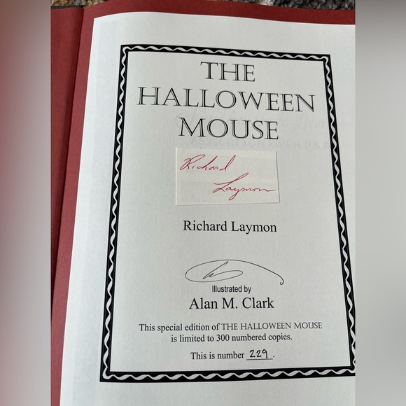 THE HALLOWEEN MOUSE By Richard Laymon - Hardcover Signed/Numbered Limited - Picture 4 of 9